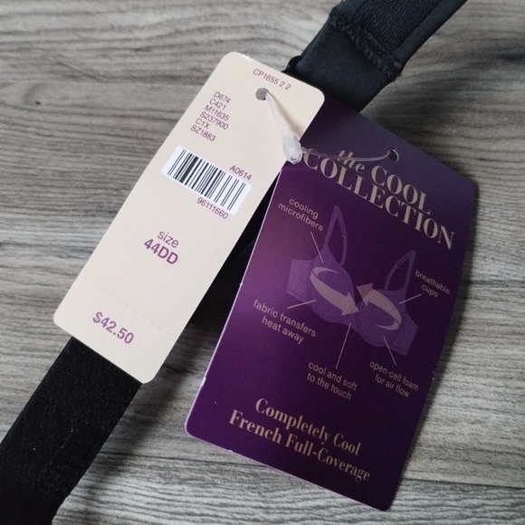 Cacique Completely Cool French Full Coverage Bra Black - Picture 5 of 8